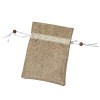 Linen look bag, 16x12cm, beige, 1 pce