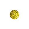 Bolas cristalinas de Shamballa, 10mm, amarillo, 4 pzas