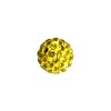 Shamballa Style Beads, 10mm, lemon yellow, 4 pcs