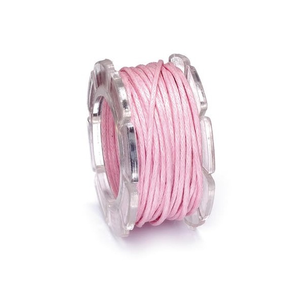 Wachskordel, Ø1mm- 5m, rosa