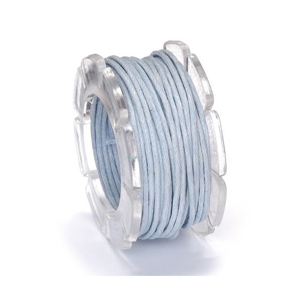 Cordón encerado, Ø1mm- 5m, azul