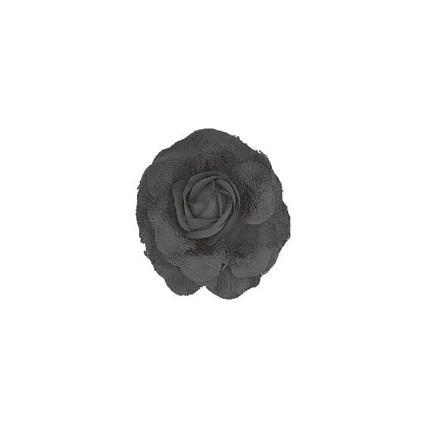 Blume 8cm schwarz, mit Anstecknadel und Clip