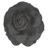 Blume 8cm schwarz, mit Anstecknadel und Clip