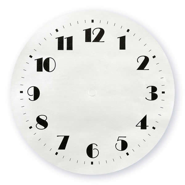 Adhesive Clock Dial, 20cm, silver