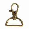Snap hook with half-ring 30x40mm, 30 pcs
