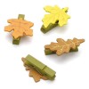 Feuilles montées sur pincette, 4cm, 9 pcs