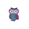 Iron-on motif 4.5x3.4cm Owl purple