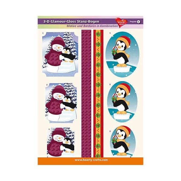 Papier 3D Glamour-Gloss Pingouins #6