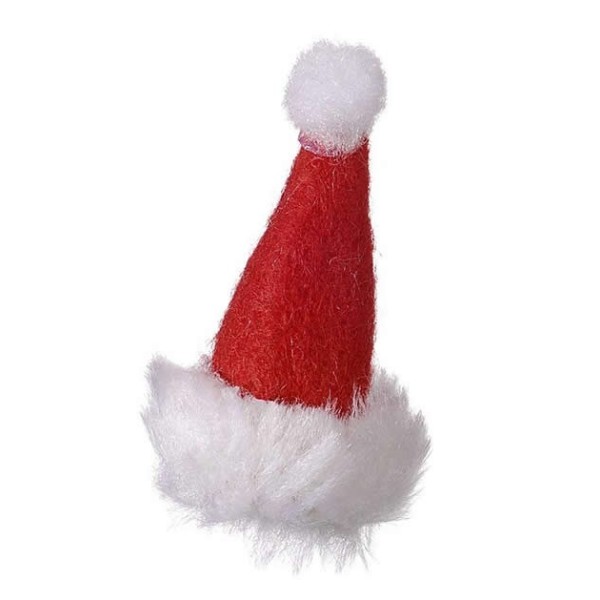 Santas hat, 5cm, 4 pcs