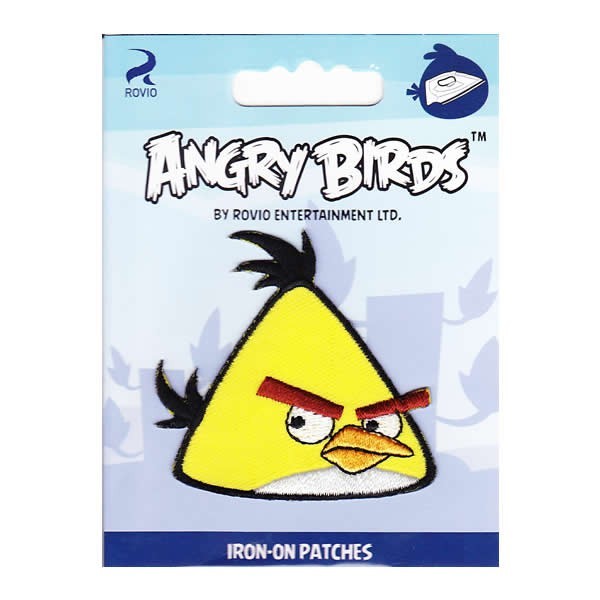 Iron-on motif 6x6cm Angry Birds yellow