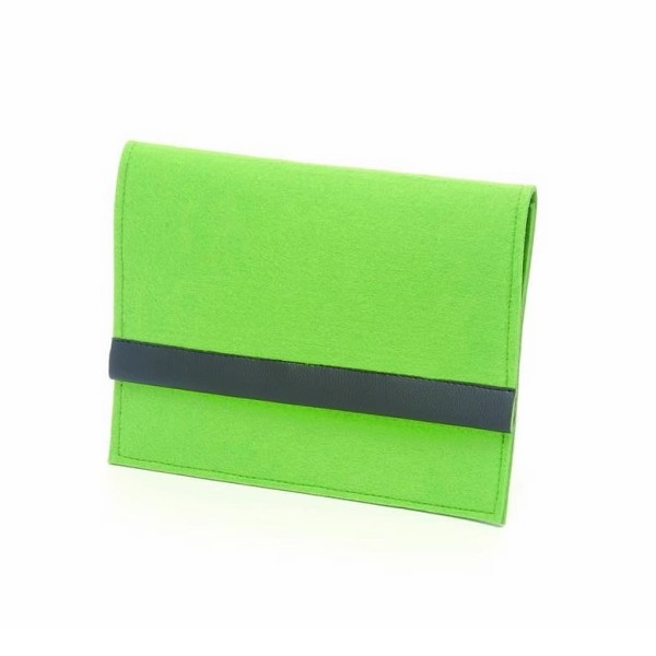 Estuche de fieltro para iPad, 27x21cm, verde