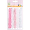 Cintas de fieltro, 3x1m, blanco/rosa