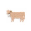 Vaches en feutrine, 55mm, beige, 6 pces