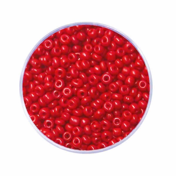 Rocailles opaques 2.5mm, rouge
