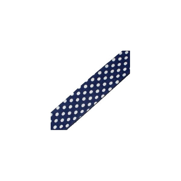 Ribbon with dots blue/white, 10mm/1m