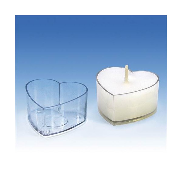 Tea-light candle molds "Heart", 25 pcs