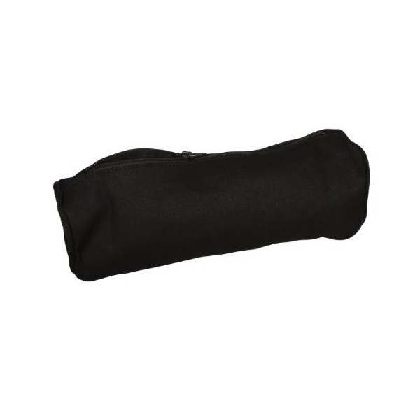 Plumier en  coton noir avec fermeture zip