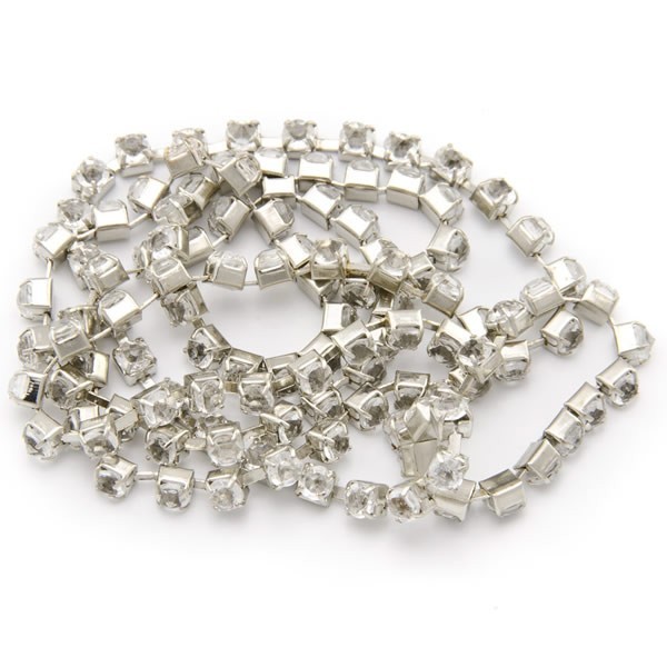 Strass Chain, cristal, 3mm/1m