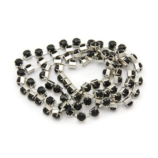 Strass Chain, cristal, 3mm/1m