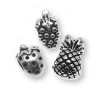 Charms Obst, 1cm, silberfarbe