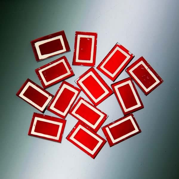 Matrix Mosaic, rojo, rectangulo, 10x15x2mm