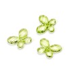 Papillons en acryl, 3cm, vert, 12 pcs