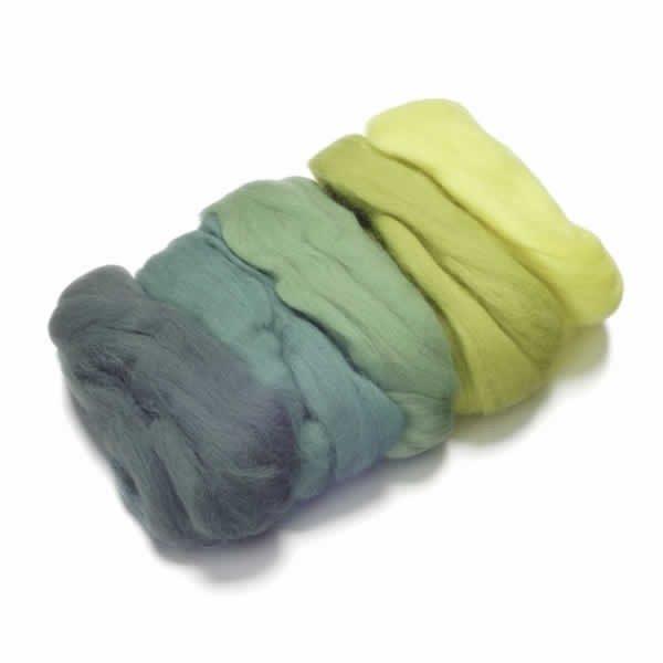 Merino wool extra fine, green-yellow