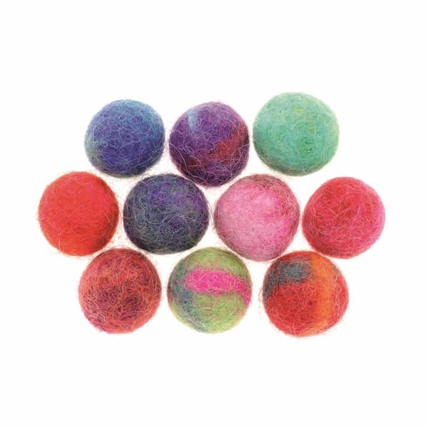 Boules en feutrine assorties 15cm/10 pcs