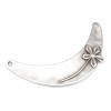 Barra de metal curvada para collar, flor, 10.5cm, 1 pz