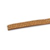 Suedine Cord mit gold Niete, 10mm/1m, Kamel