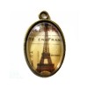 Schmuck Oval Tour Eiffel braun, 32x20mm