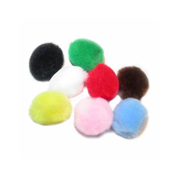 Pompons mix, 15mm, 60 Stk