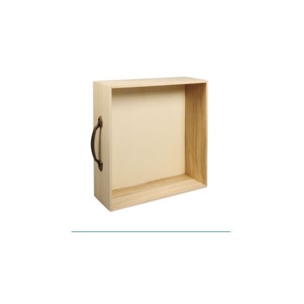 Plateau / casier / tiroir en bois 25x25x8cm