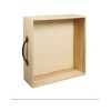 Plateau / casier / tiroir en bois 25x25x8cm