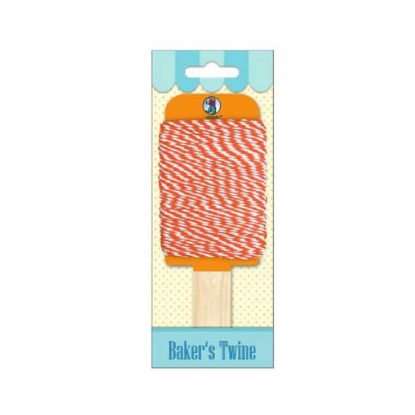 Baker's twine, Kordel orange-weiss, 15m