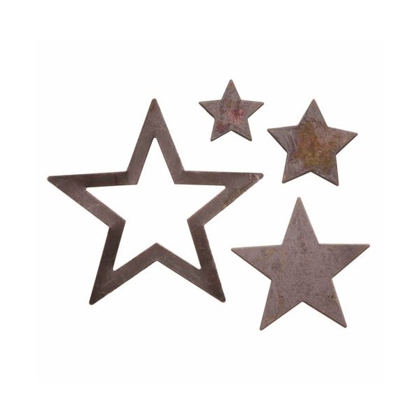 Metallic Stars, rust,  1.4-4cm, 40 pcs