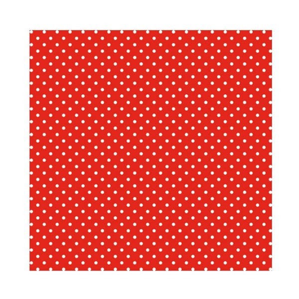 Plaque de feutrine imprimée, 1mm, 30x30cm, rouge à pois