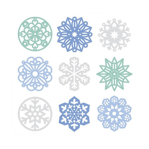 Felt ornaments Snowflakes