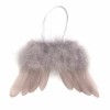 Ailes d'ange en plumes, gris, 19x11cm, 1 pce