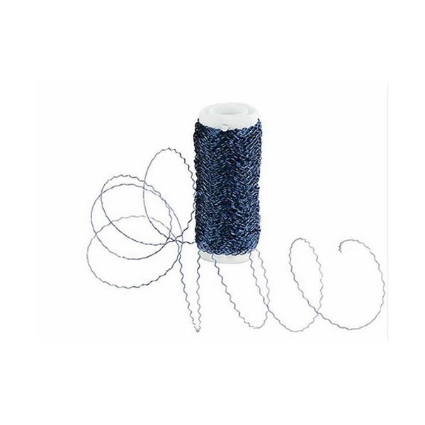 Decorative wire (waves), blue, Ø 0,3mm/50m