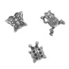 Charms Animaux, 1cm, couleur argent, 3 pcs