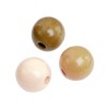 Perles en bois, mix brun, 12mm, 30 pcs