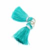 Pompon / gland 20mm, turquoise, 2 pcs