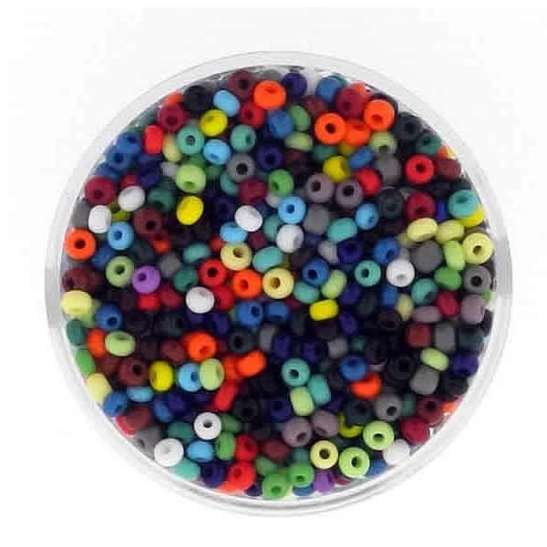 Mix of rocailles, 17g, bright colours, 2.6mm