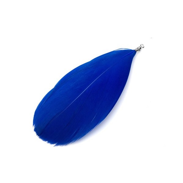 Pluma con terminal y aro, +/-75mm, azul, 2 pz