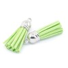 Pompon / gland en suédine 36mm, vert, 2 pcs