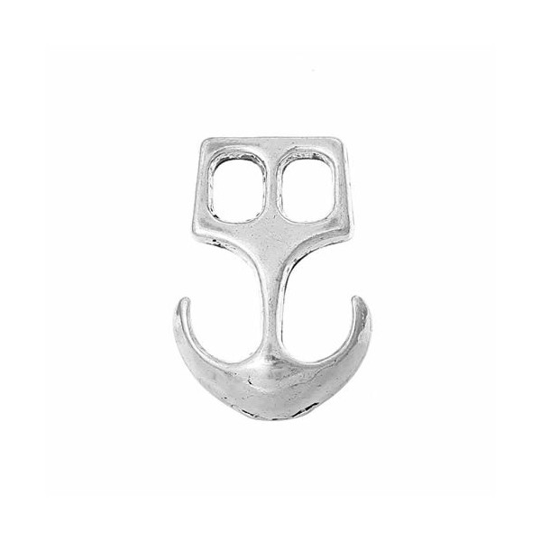 Hakenverschluss Anchor silberfarbe, 20x14mm, 4 Stk