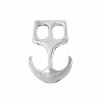 Hakenverschluss Anchor silberfarbe, 20x14mm, 4 Stk