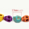Howlite skull beads 13x12mm, 10 pcs
