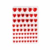 Strass corazones adhesivos rojo, 58 pz